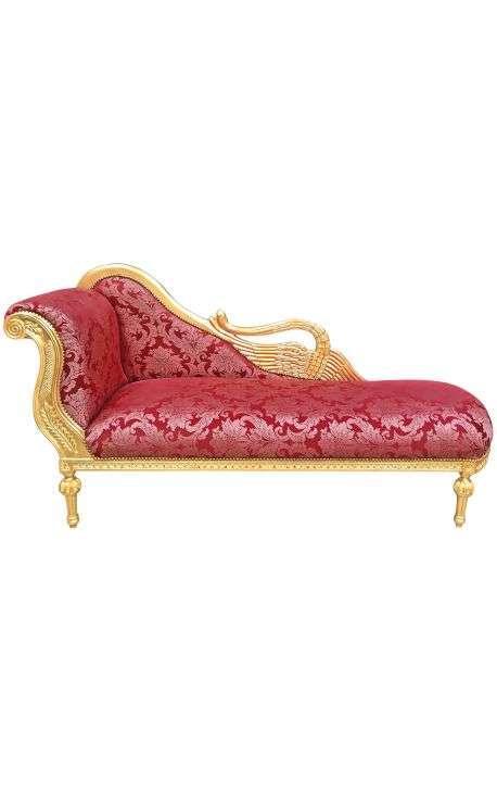 MACE Heritage - Méridienne baroque – satin, sculpté, blanc, bleu, rouge – ko-331