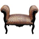 MACE Heritage - Banquette Louis XV / baroque – velours, noir, blanc, rouge – ko-347