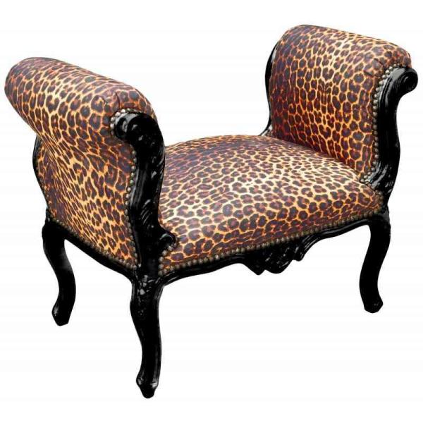 MACE Heritage - Banquette Louis XV / baroque – velours, noir, blanc, rouge – ko-347