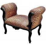 MACE Heritage - Banquette Louis XV / baroque – velours, noir, blanc, rouge – ko-347