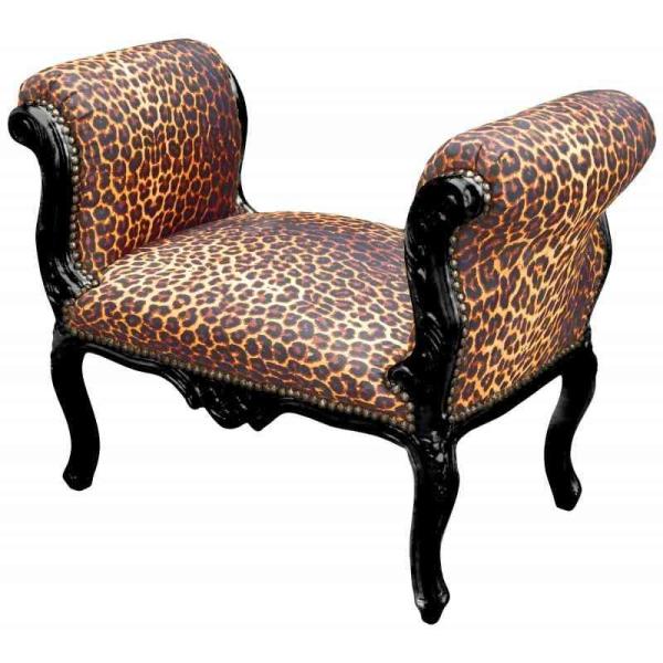 MACE Heritage - Banquette Louis XV / baroque – velours, noir, blanc, rouge – ko-347