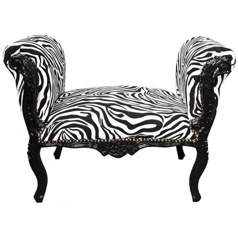 MACE Heritage - Banquette Louis XV / baroque – noir, blanc, rouge