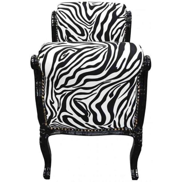 MACE Heritage - Banquette Louis XV / baroque – noir, blanc, rouge