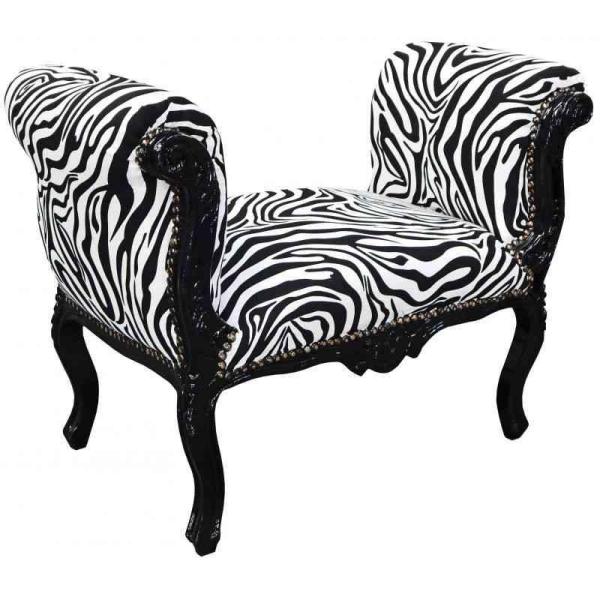 MACE Heritage - Banquette Louis XV / baroque – noir, blanc, rouge