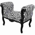 MACE Heritage - Banquette Louis XV / baroque – noir, blanc, rouge
