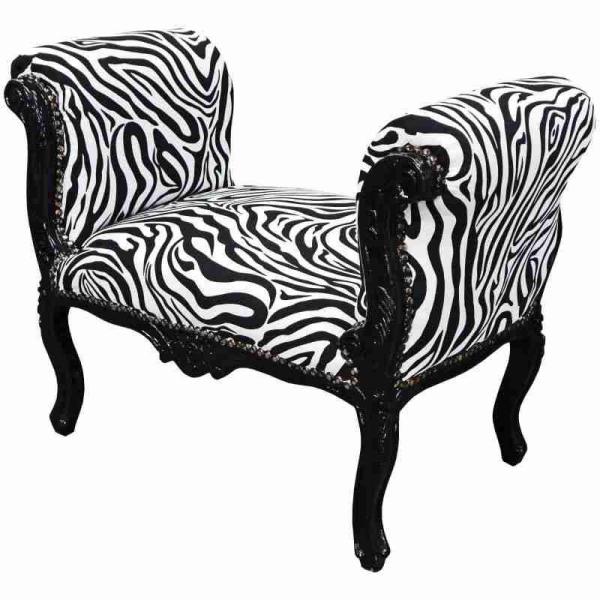 MACE Heritage - Banquette Louis XV / baroque – noir, blanc, rouge