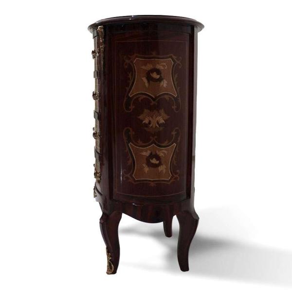 Baroque Chest Of Drawers - Four Drawers - Color Brown - Marquetry -MACE