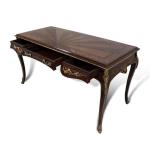 MACE-Barock Schreibtisch - Intarsien - 3 Schubladen - Farbe braun - Messing - Handgefertigt - 170cm Breite.