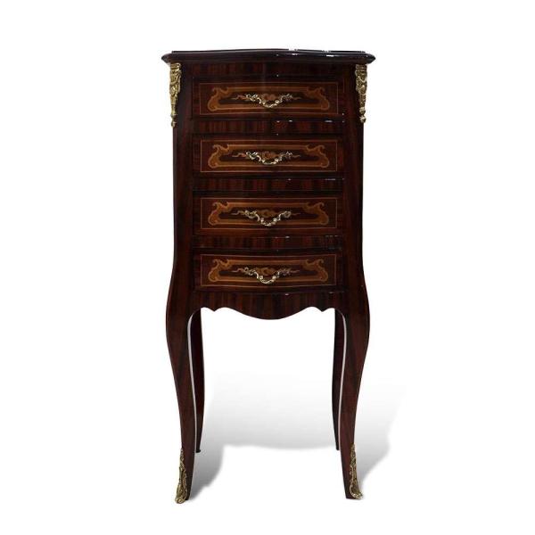 MACE - Baroque Chest Of Drawers - Louis XVI Style - Brown - Brass - Handmade - For All Room