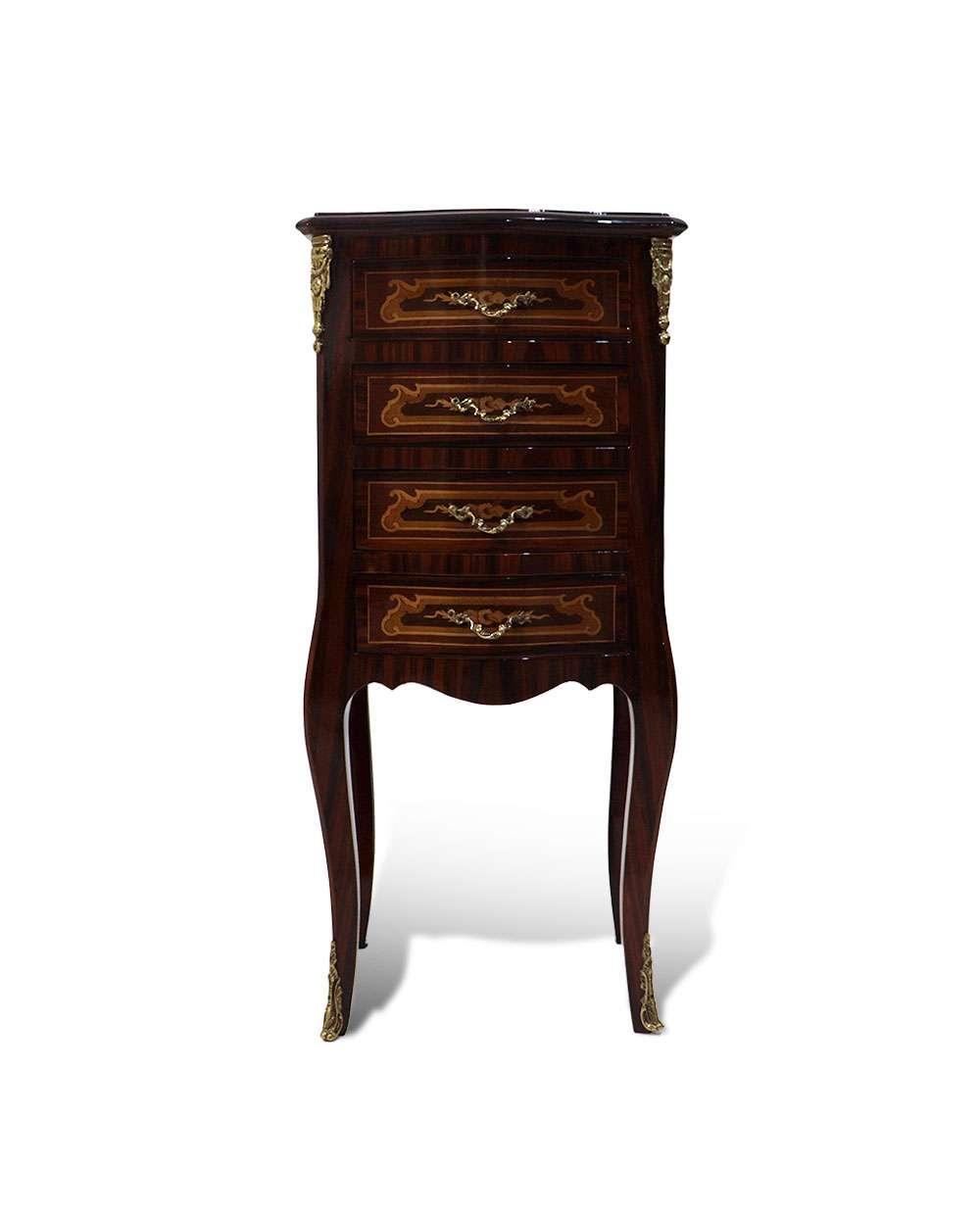 MACE - Baroque Chest Of Drawers - Louis XVI Style - Brown - Brass - Handmade - For All Room