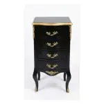 MACE Heritage – Luxurious Baroque Chest in Black & Gold – 4 Drawers – Handcrafted