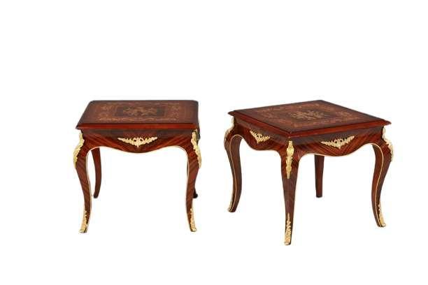MACE Heritage - Elegante Louis XV-Stil Beistelltische – Kunstvolle Handwerkskunst aus hochwertigem Holz