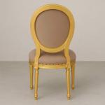 Mace Heritage Barock Louis XVI Stuhl – Taupe Samt & Goldrahmen