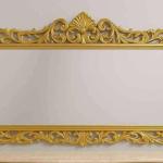Luxury Baroque Gold mirror console - Black marble - Gold - 280 cm width - MACE