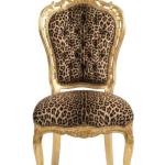 MACE Heritage - Chaise de salle à manger Rococo / baroque – velours, capitonné, sculpté, rouge, doré