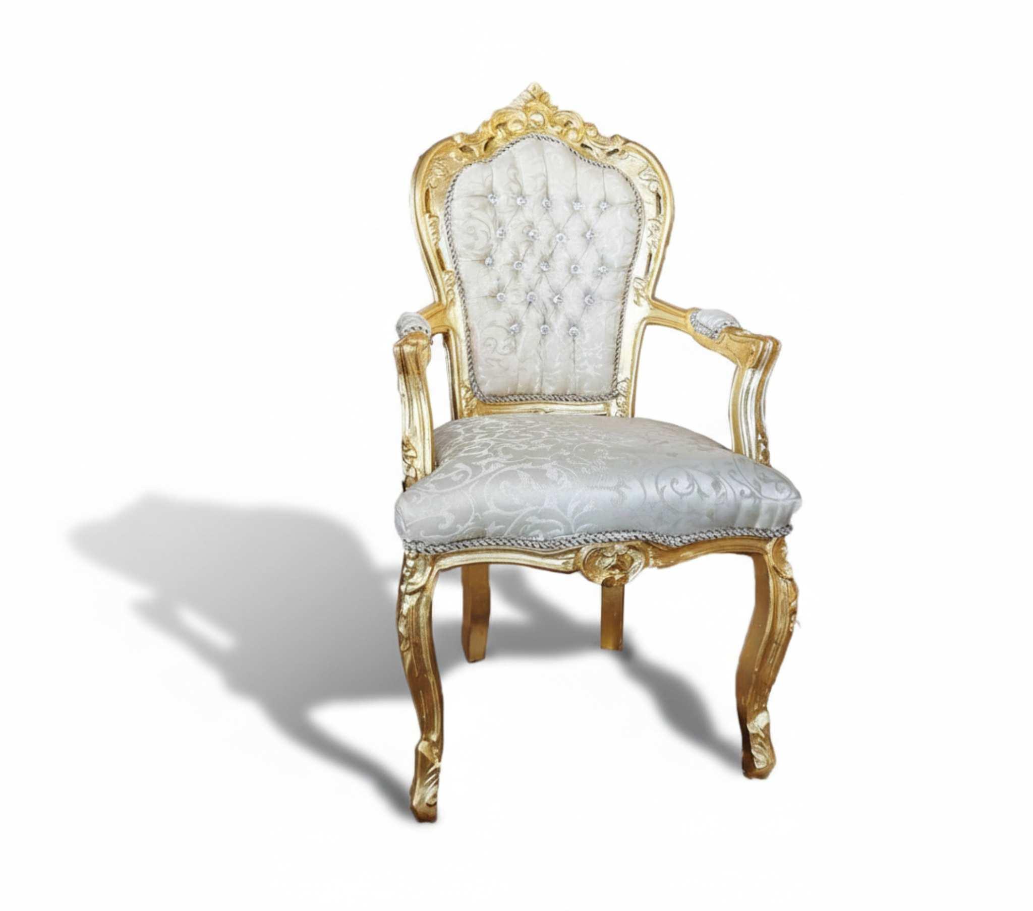 MACE Heritage - Fauteuil baroque – blanc, rouge, doré