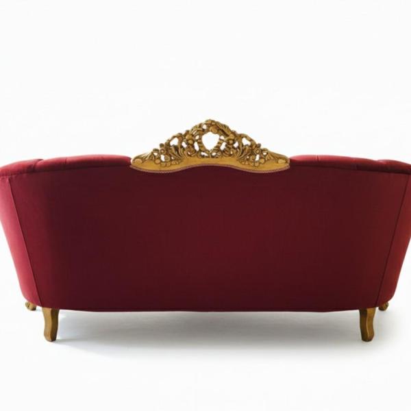MACE Heritage  - Luxury Baroque style sofa - Red Velvet fabric -Gold wood - classic furniture