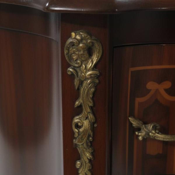 MACE Heritage – Barocke Intarsien-Kommode Louis XV in Dunkelbraun mit Messing