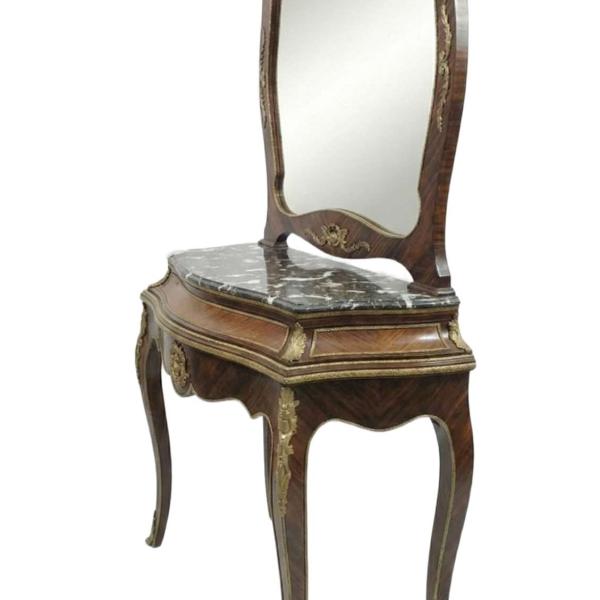 MACE Heritage - Table console baroque – velours, marbre, rouge, doré