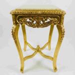 MACE Heritage - Luxurious Baroque Side Table – Gold Finish & Real Marble – Handcrafted