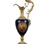 MACE Heritage - Luxus-Barockvase - Weinkrugform - Dunkelblau - Messing - Vasen-Set - Zwei Vasen rechts und links