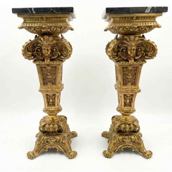 MACE Heritage Versailles Marmorständer aus Messing mit schwarzer Naturmarmorplatte