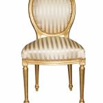 MACE Heritage - Barocker Esszimmerstuhl Gold Champagner klassisch eleganter Holzstuhl aus Echtholz Möbel für Esszimmer, Wohnzimmer und Flur.