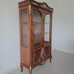 MACE-Baroque office display case - Brass - Brown color - Two glass doors - Two drawers - Filing cabinet - Office furniture