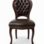 MACE Heritage – Louis-XV Barockstuhl Dunkelbraun aus Massivholz mit deutschem Kunstleder