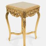 MACE Heritage - Luxurious Baroque Side Table – Gold Finish & Real Marble – Handcrafted