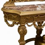 MACE Heritage Barock Konsole mit Spiegel – Gold & Marmor – Handgefertigt