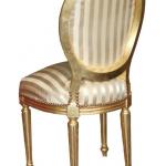 MACE Heritage - Barocker Esszimmerstuhl Gold Champagner klassisch eleganter Holzstuhl aus Echtholz Möbel für Esszimmer, Wohnzimmer und Flur.