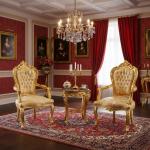 MACE Heritage - Luxuriöser Barocksessel - klassische Möbel - Esszimmerstuhl - einzigartige Möbel - champagner/gold