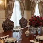 MACE Heritage – Baroque Rococo Dining Chair in Dark Brown Solid Wood with Brown Faux Leather – Handmade