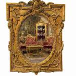 MACE Heritage - Luxuriöser Goldspiegel im Barockstil - Holzrahmen - rechteckige Form - für alle Räume - klassischer antiker Spiegel