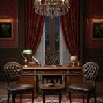 MACE Heritage – Louis-XV Barockstuhl Dunkelbraun aus Massivholz mit deutschem Kunstleder