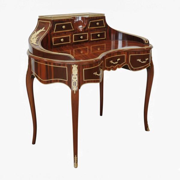 MACE Heritage – Baroque Secretary Desk in Solid Wood with Brass Details