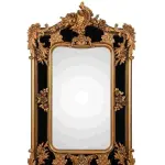 MACE Heritage – Luxus Barock Wandspiegel - Gold / Schwarzes Samtpaneel - 170cm