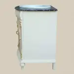 Barocker Stil - Waschbeckenschrank - Schwarzer Marmor - Weißes Keramikwaschbecken - Gold/Beige - 110cm - Klassische Möbel - Badezimmermöbel - MACE