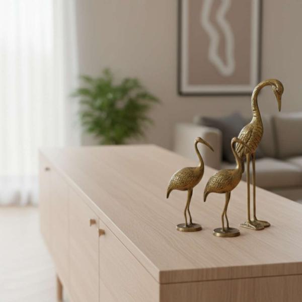 MACE Heritage – Barockes Flamingo-Set aus massivem Messing in Antikfinish, handgefertigt