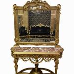 MACE Heritage Barock Konsole mit Spiegel – Gold & Marmor – Handgefertigt