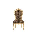 MACE Heritage - Chaise de salle à manger Rococo / baroque – velours, capitonné, sculpté, rouge, doré