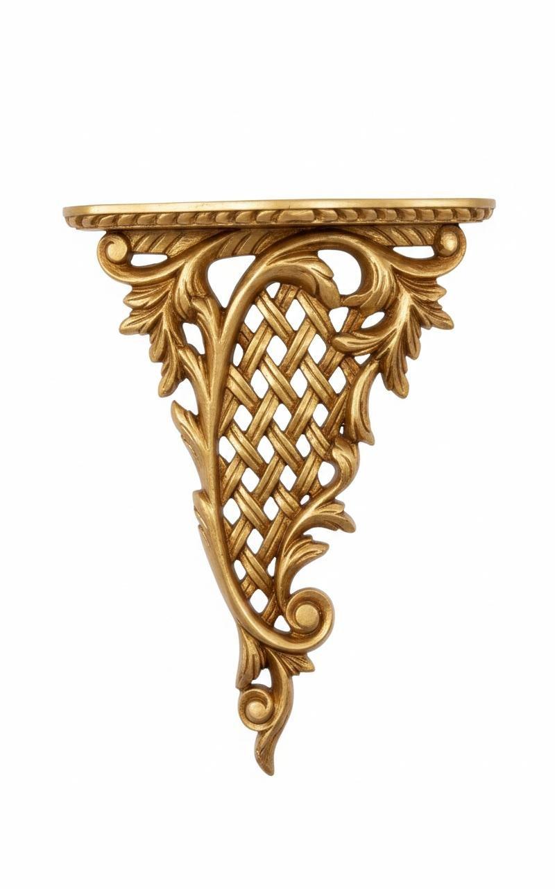 MACE Heritage – Baroque Wall Console in Gold Finish with Rococo Carved Ornaments