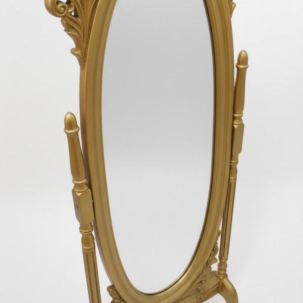 MACE Heritage – Barocker Louis-XV-Standspiegel in Antik-Gold mit ovalem Rahmen, 185 cm Höhe