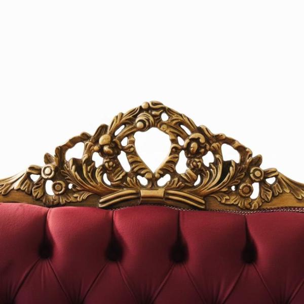 MACE Heritage  - Luxury Baroque style sofa - Red Velvet fabric -Gold wood - classic furniture