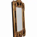 MACE Heritage – Luxus Barock Wandspiegel - Gold / Schwarzes Samtpaneel - 170cm