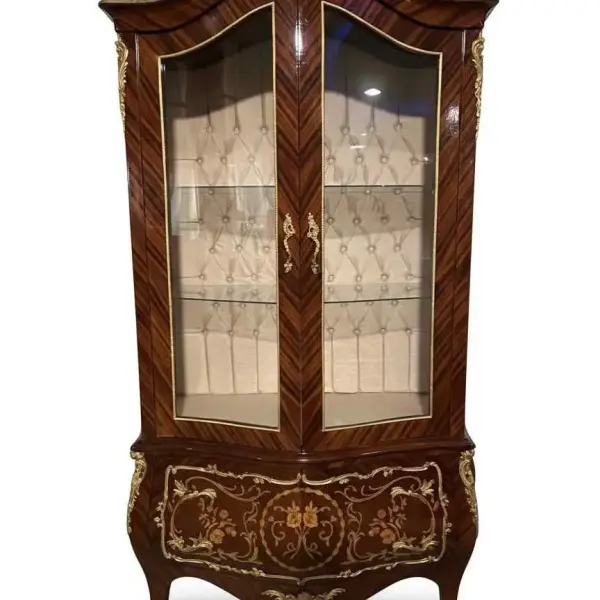 MACE Heritage -Luxus Barockvitrine aus Massivholz mit Messing | Möbel Lippold
