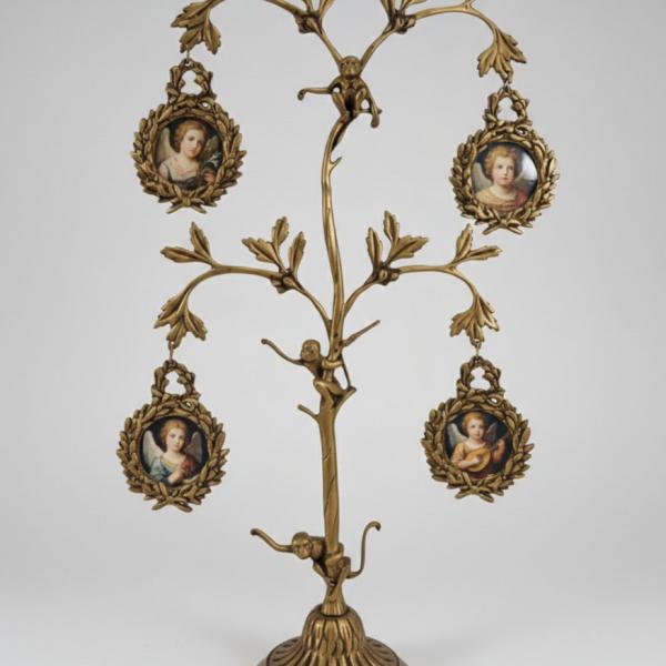 MACE Heritage – Barocker Familienbaum Fotohalter in Antikgold, dekorativer Bilderständer